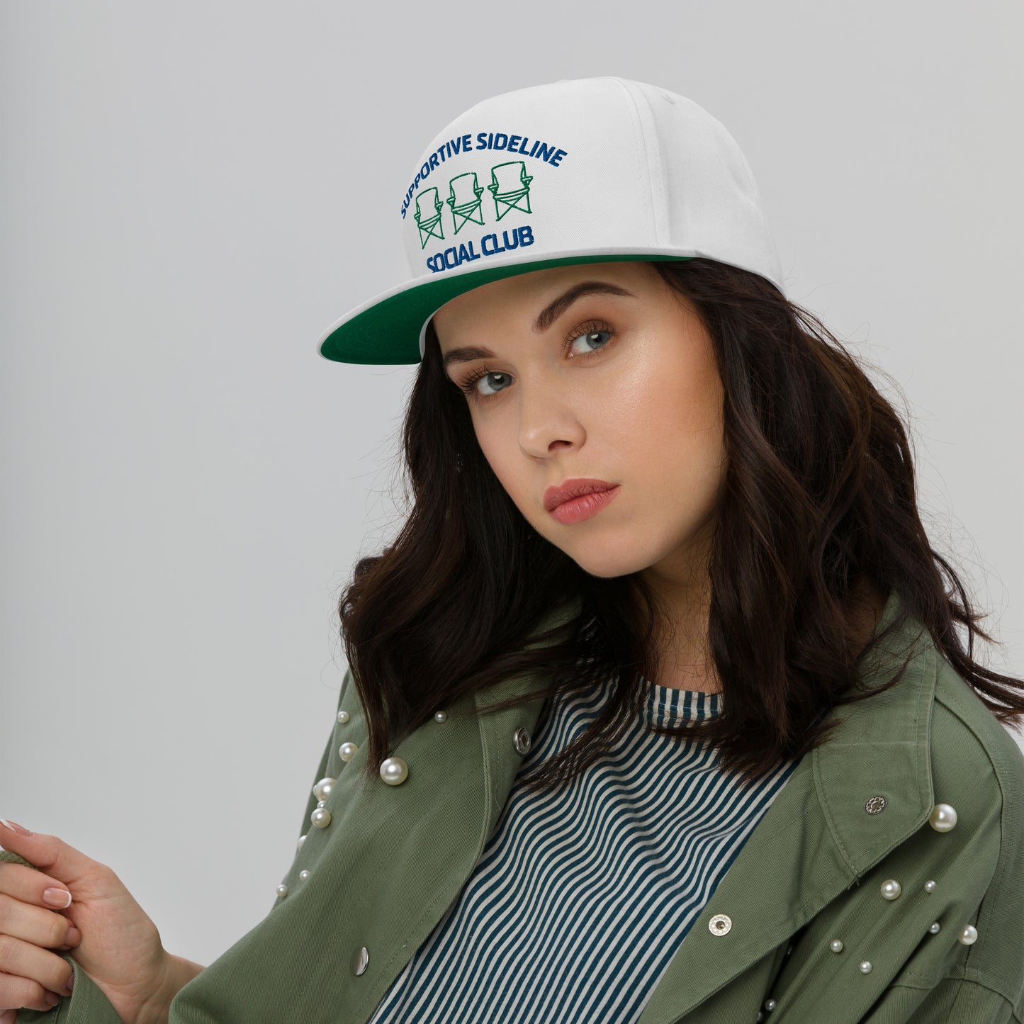 Supportive Sideline Social Club Flat Bill Cap