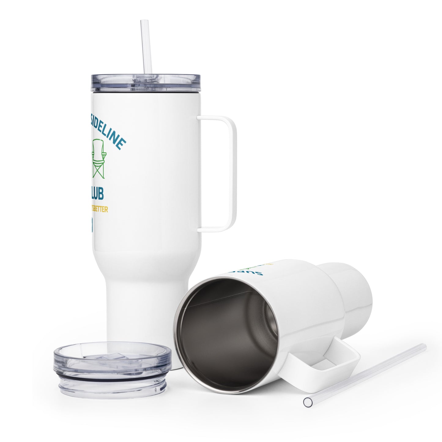 Supportive Sideline Travel mug with a handle