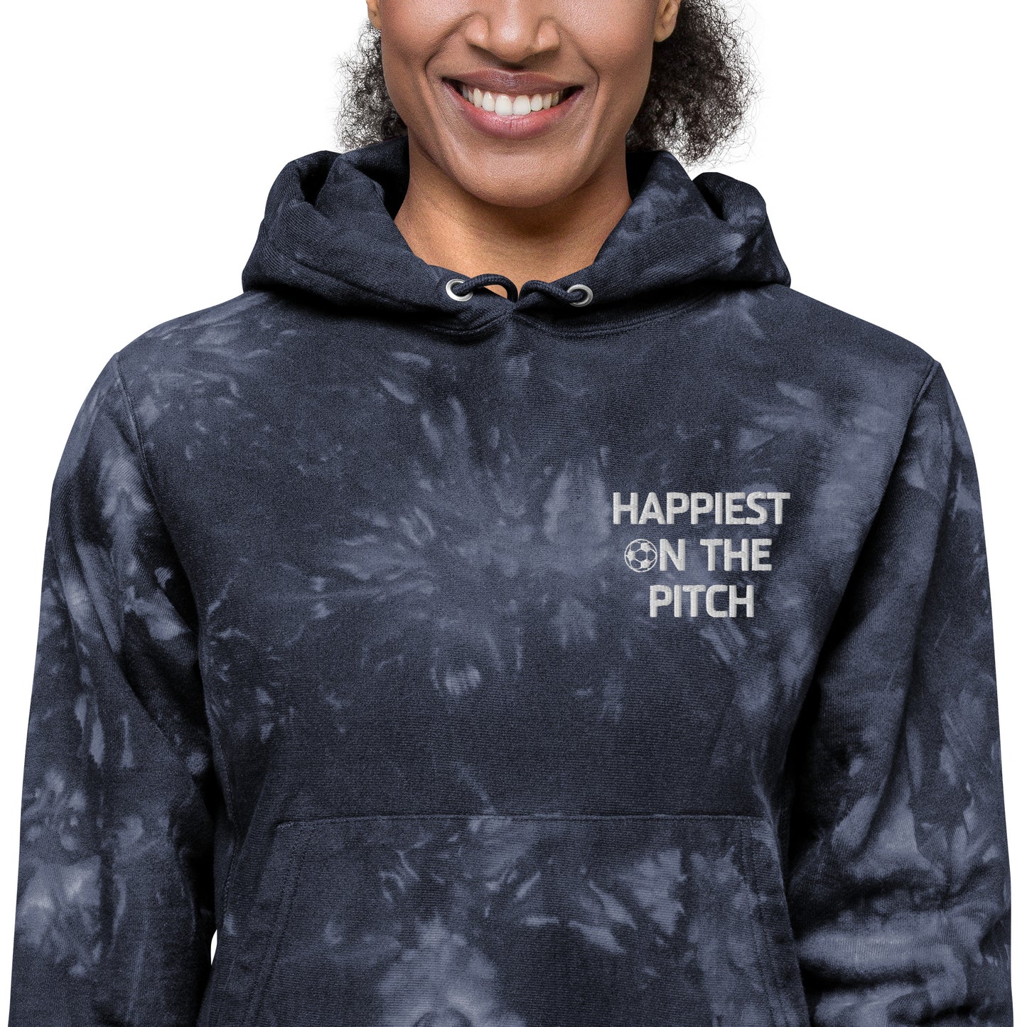 Happiest on the Pitch Unisex Champion tie-dye hoodie
