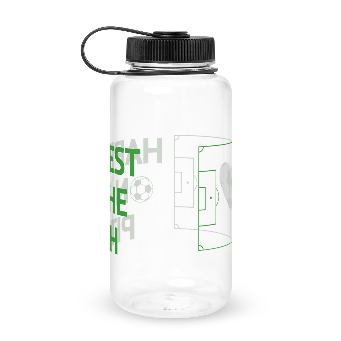 Happiest on the Pitch Wide mouth plastic water bottle