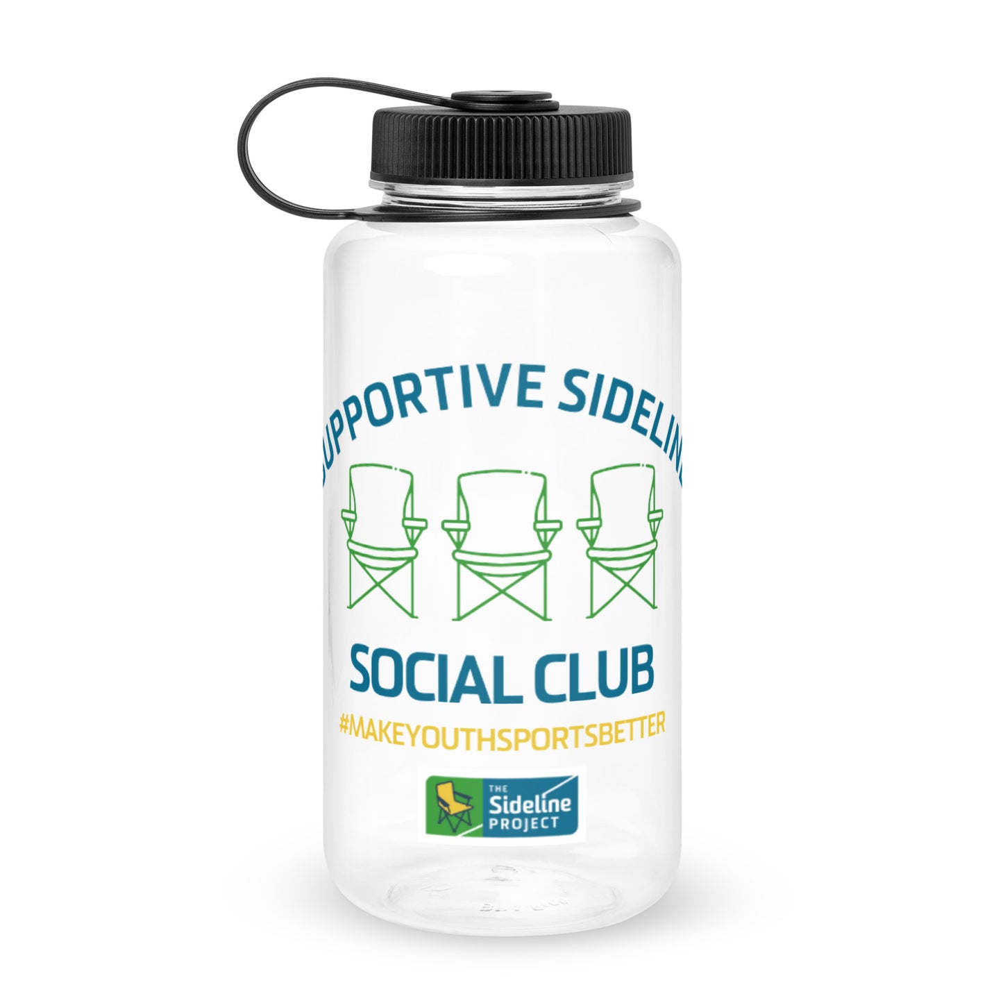 Supportive Sideline Social Club Wide mouth plastic water bottle